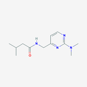 molecular formula C12H20N4O B2768726 N-((2-(dimethylamino)pyrimidin-4-yl)methyl)-3-methylbutanamide CAS No. 1797814-82-4