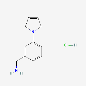 molecular formula C11H15ClN2 B2768728 [3-(2,5-dihydro-1H-pyrrol-1-yl)phenyl]methanamine hydrochloride CAS No. 1334149-43-7
