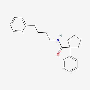 molecular formula C22H27NO B2768730 1-phenyl-N-(4-phenylbutyl)cyclopentane-1-carboxamide CAS No. 1024177-78-3
