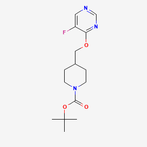 molecular formula C15H22FN3O3 B2768731 Tert-butyl 4-[(5-fluoropyrimidin-4-yl)oxymethyl]piperidine-1-carboxylate CAS No. 2379978-39-7