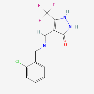 4-{[(2-chlorobenzyl)amino]methylene}-5-(trifluoromethyl)-2,4-dihydro-3H-pyrazol-3-one
