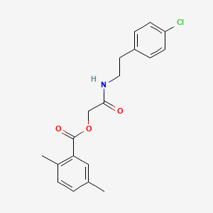 {[2-(4-CHLOROPHENYL)ETHYL]CARBAMOYL}METHYL 2,5-DIMETHYLBENZOATE