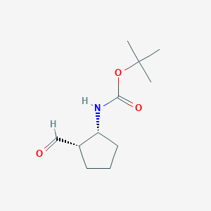 tert-butyl N-[(1R,2S)-2-formylcyclopentyl]carbamate