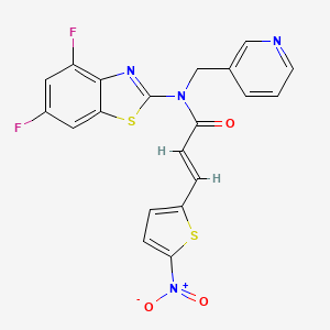 (E)-N-(4,6-difluorobenzo[d]thiazol-2-yl)-3-(5-nitrothiophen-2-yl)-N-(pyridin-3-ylmethyl)acrylamide