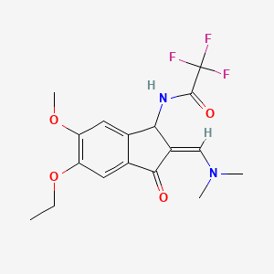 N-[(2Z)-2-[(dimethylamino)methylidene]-5-ethoxy-6-methoxy-3-oxo-2,3-dihydro-1H-inden-1-yl]-2,2,2-trifluoroacetamide
