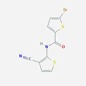 molecular formula C10H5BrN2OS2 B2768760 5-bromo-N-(3-cyanothiophen-2-yl)thiophene-2-carboxamide CAS No. 865545-85-3