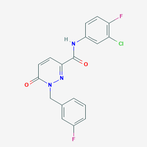 N-(3-chloro-4-fluorophenyl)-1-(3-fluorobenzyl)-6-oxo-1,6-dihydropyridazine-3-carboxamide