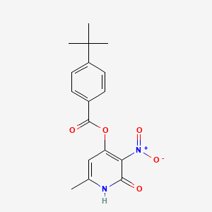 molecular formula C17H18N2O5 B2768766 (6-甲基-3-硝基-2-氧代-1H-吡啶-4-基) 4-叔丁基苯甲酸酯 CAS No. 868679-54-3