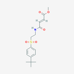 molecular formula C17H23NO5S B2768769 Methyl (E)-4-[2-(4-tert-butylphenyl)sulfonylethylamino]-4-oxobut-2-enoate CAS No. 2411327-10-9