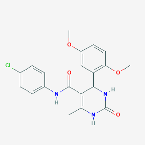 molecular formula C20H20ClN3O4 B2768771 N-(4-chlorophenyl)-4-(2,5-dimethoxyphenyl)-6-methyl-2-oxo-1,2,3,4-tetrahydropyrimidine-5-carboxamide CAS No. 312735-16-3