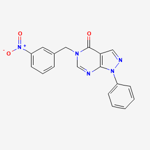 5-(3-nitrobenzyl)-1-phenyl-1H-pyrazolo[3,4-d]pyrimidin-4(5H)-one