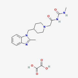 2-(4-((2-methyl-1H-benzo[d]imidazol-1-yl)methyl)piperidin-1-yl)-N-(methylcarbamoyl)acetamide oxalate