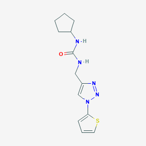 1-cyclopentyl-3-((1-(thiophen-2-yl)-1H-1,2,3-triazol-4-yl)methyl)urea
