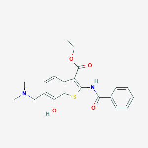 Ethyl 2-(benzoylamino)-6-[(dimethylamino)methyl]-7-hydroxy-1-benzothiophene-3-carboxylate