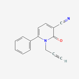 molecular formula C15H10N2O B2768810 2-Oxo-6-phenyl-1-(2-propynyl)-1,2-dihydro-3-pyridinecarbonitrile CAS No. 339109-43-2