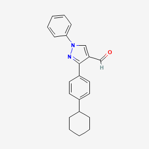 3-(4-cyclohexylphenyl)-1-phenyl-1H-pyrazole-4-carbaldehyde