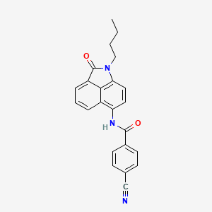 N-(1-butyl-2-oxo-1,2-dihydrobenzo[cd]indol-6-yl)-4-cyanobenzamide