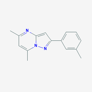 molecular formula C15H15N3 B276883 5,7-Dimethyl-2-(3-methylphenyl)pyrazolo[1,5-a]pyrimidine 