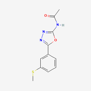 molecular formula C11H11N3O2S B2768833 N-(5-(3-(methylthio)phenyl)-1,3,4-oxadiazol-2-yl)acetamide CAS No. 886911-81-5
