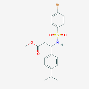 Methyl 3-{[(4-bromophenyl)sulfonyl]amino}-3-(4-isopropylphenyl)propanoate