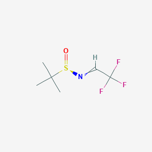 molecular formula C6H10F3NOS B2768838 (S,E)-2-Methyl-N-(2,2,2-trifluoroethylidene)propane-2-sulfinamide CAS No. 1219607-85-8