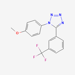 molecular formula C15H11F3N4O B2768843 1-(4-methoxyphenyl)-5-[3-(trifluoromethyl)phenyl]-1H-1,2,3,4-tetraazole CAS No. 339108-62-2