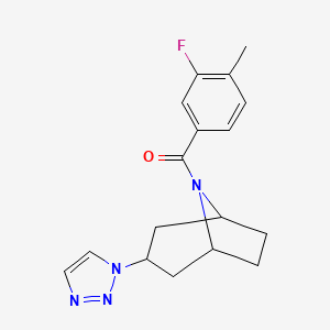 8-(3-fluoro-4-methylbenzoyl)-3-(1H-1,2,3-triazol-1-yl)-8-azabicyclo[3.2.1]octane