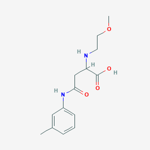 molecular formula C14H20N2O4 B2768858 2-((2-甲氧基乙基)氨基)-4-氧代-4-(间甲苯氨基)丁酸 CAS No. 1030901-00-8