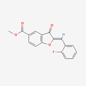 (Z)-methyl 2-(2-fluorobenzylidene)-3-oxo-2,3-dihydrobenzofuran-5-carboxylate