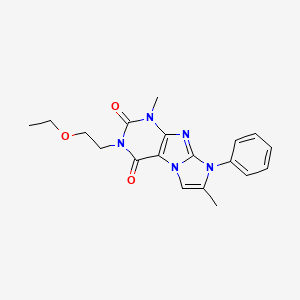molecular formula C19H21N5O3 B2768860 2-(2-乙氧基乙基)-4,7-二甲基-6-苯基嘌呤[7,8-a]咪唑-1,3-二酮 CAS No. 887463-89-0