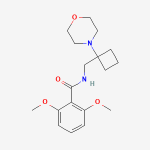 2,6-Dimethoxy-N-[(1-morpholin-4-ylcyclobutyl)methyl]benzamide