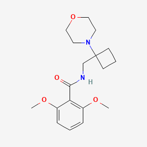 molecular formula C18H26N2O4 B2768864 2,6-dimethoxy-N-{[1-(morpholin-4-yl)cyclobutyl]methyl}benzamide CAS No. 2380142-67-4