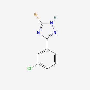 molecular formula C8H5BrClN3 B2768865 3-bromo-5-(3-chlorophenyl)-1H-1,2,4-triazole CAS No. 1374407-78-9