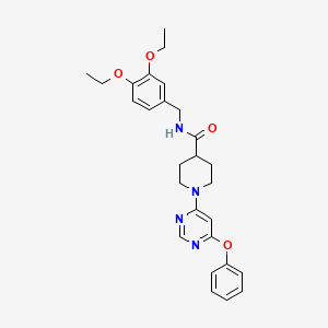 N-(3,4-diethoxybenzyl)-1-(6-phenoxypyrimidin-4-yl)piperidine-4-carboxamide
