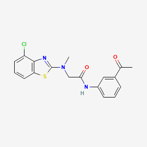 N-(3-acetylphenyl)-2-((4-chlorobenzo[d]thiazol-2-yl)(methyl)amino)acetamide