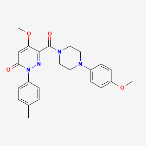 molecular formula C24H26N4O4 B2768875 5-methoxy-6-(4-(4-methoxyphenyl)piperazine-1-carbonyl)-2-(p-tolyl)pyridazin-3(2H)-one CAS No. 942005-03-0