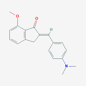 molecular formula C19H19NO2 B276888 2-[4-(Dimethylamino)benzylidene]-7-methoxy-1-indanone 