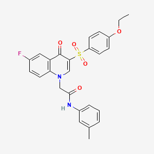2-(3-((4-ethoxyphenyl)sulfonyl)-6-fluoro-4-oxoquinolin-1(4H)-yl)-N-(m-tolyl)acetamide