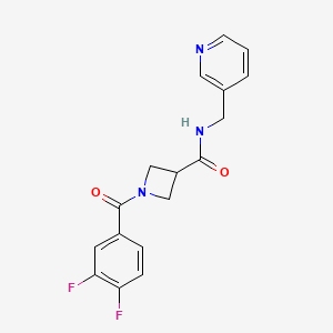 molecular formula C17H15F2N3O2 B2768886 1-(3,4-difluorobenzoyl)-N-(pyridin-3-ylmethyl)azetidine-3-carboxamide CAS No. 1334376-33-8