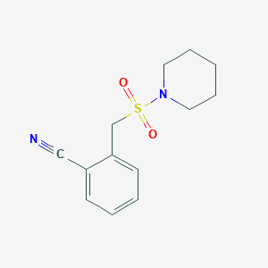 molecular formula C13H16N2O2S B2768888 2-[(Piperidine-1-sulfonyl)methyl]benzonitrile CAS No. 1041515-38-1
