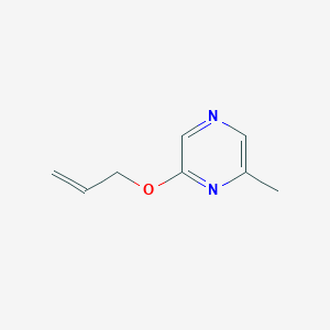 molecular formula C8H10N2O B2768889 2-Methyl-6-(prop-2-en-1-yloxy)pyrazine CAS No. 2167991-20-8