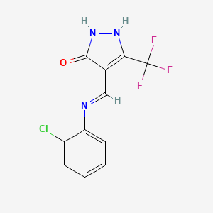 4-[(2-chloroanilino)methylene]-5-(trifluoromethyl)-2,4-dihydro-3H-pyrazol-3-one