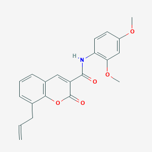 molecular formula C21H19NO5 B2768895 8-allyl-N-(2,4-dimethoxyphenyl)-2-oxo-2H-chromene-3-carboxamide CAS No. 313982-20-6