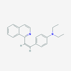 molecular formula C21H22N2 B276890 N,N-diethyl-N-{4-[2-(1-isoquinolinyl)vinyl]phenyl}amine 