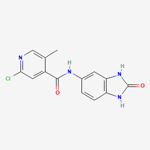 2-Chloro-5-methyl-N-(2-oxo-1,3-dihydrobenzimidazol-5-yl)pyridine-4-carboxamide