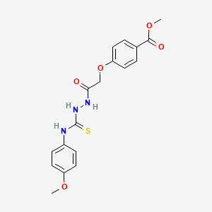 Methyl 4-(2-{2-[(4-methoxyanilino)carbothioyl]hydrazino}-2-oxoethoxy)benzenecarboxylate