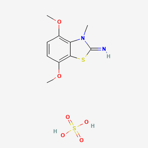 molecular formula C10H14N2O6S2 B2768918 4,7-Dimethoxy-3-methyl-2,3-dihydro-1,3-benzothiazol-2-imine; sulfuric acid CAS No. 2379946-27-5