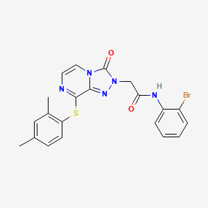 molecular formula C21H18BrN5O2S B2768920 N-(3-ethylphenyl)-2-[8-[(3-methylphenyl)thio]-3-oxo[1,2,4]triazolo[4,3-a]pyrazin-2(3H)-yl]acetamide CAS No. 1251613-41-8