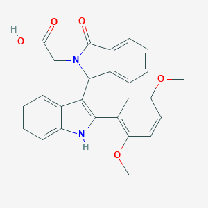 molecular formula C26H22N2O5 B276896 {1-[2-(2,5-dimethoxyphenyl)-1H-indol-3-yl]-3-oxo-1,3-dihydro-2H-isoindol-2-yl}acetic acid 