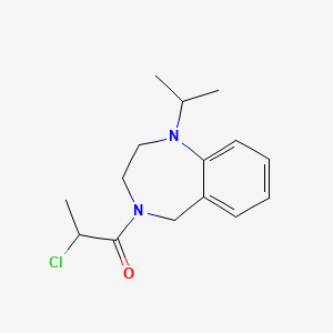 molecular formula C15H21ClN2O B2768963 2-Chloro-1-(1-propan-2-yl-3,5-dihydro-2H-1,4-benzodiazepin-4-yl)propan-1-one CAS No. 2411235-61-3